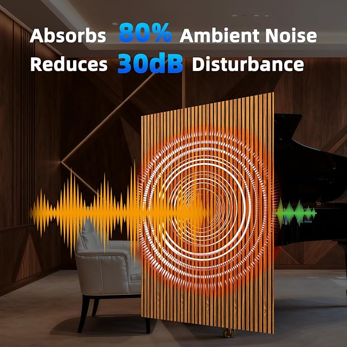 Art3d 4-Piece 94 x 12.6 Inch Acoustic Lightweight Slat Wall Panel - Image 7
