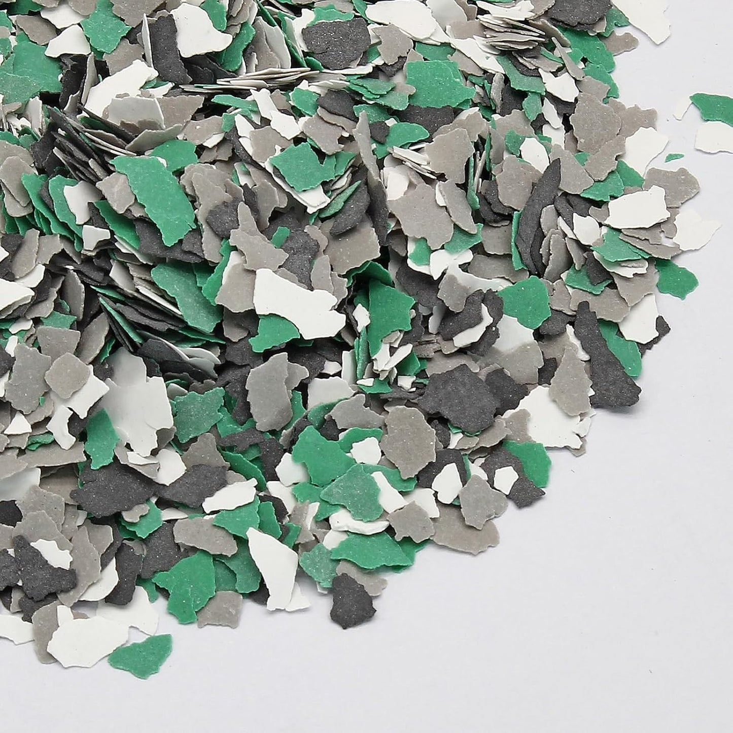 Biaungdo 360G Epoxy Floor Decorative Chips 3-5mm Green Black Gray White | Natural Rock Material, 4 Color Blend Mix, Easy Sprinkle And Coat, For Garage Basement Workshop Floor, Covers Dirt And Traces