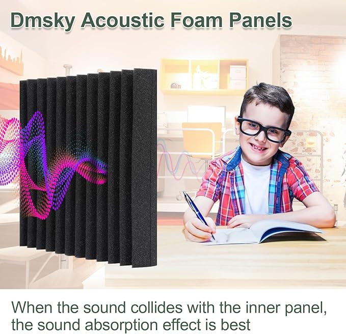 50 Pack Acoustic Foam Panels, Soundproof Wedges Panels - Image 3