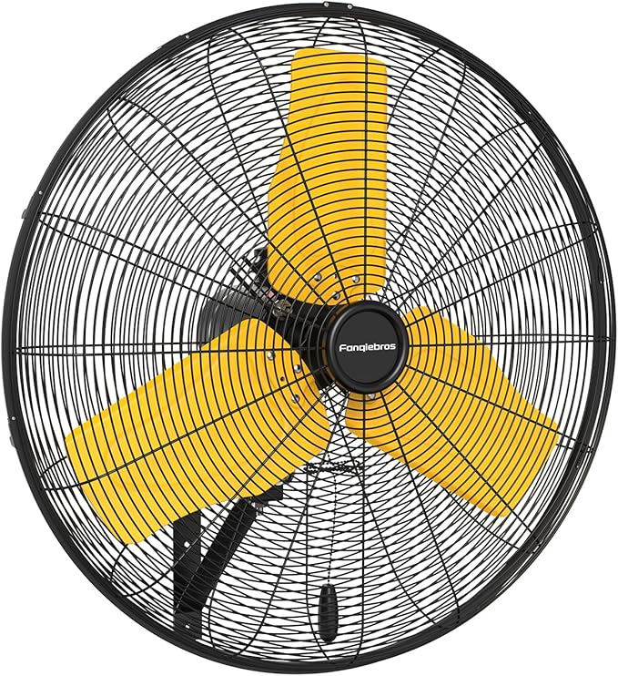 Pro 9500 CFM 24" Outdoor IP44 Waterproof Wall Mount Fan, 3-Speed Oscillating by Fanqiebros