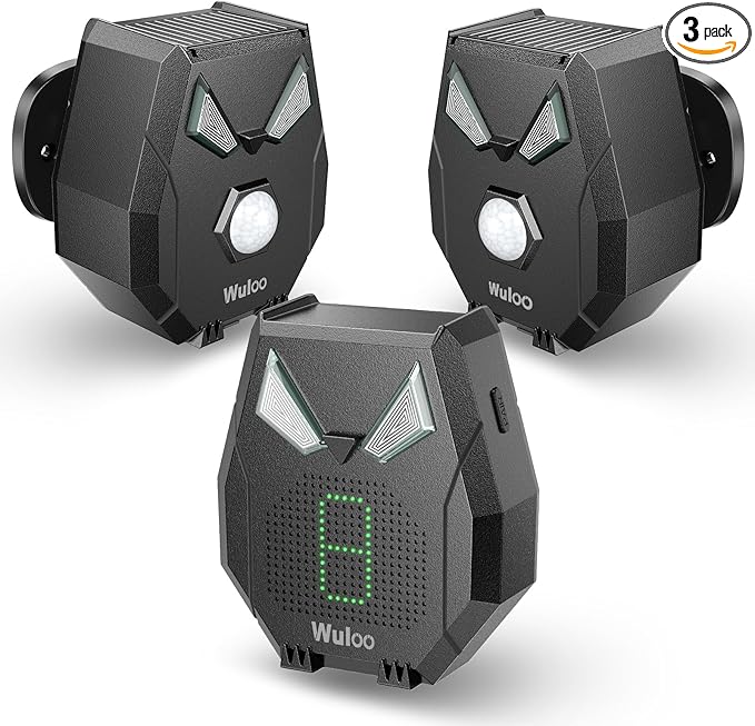Solar Wireless Driveway Alarm, Outdoor Motion Sensor Detector Alarms Driveway by Wuloo