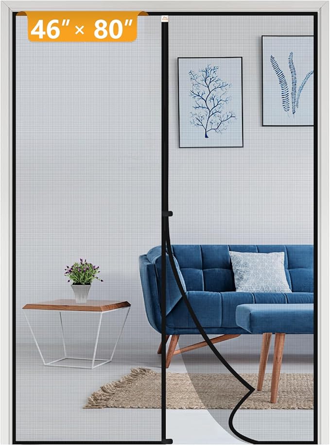 yotache Magnetic Screen Door Fits Door Size 46 x 80, Screen Size 48" x 81" by yotache