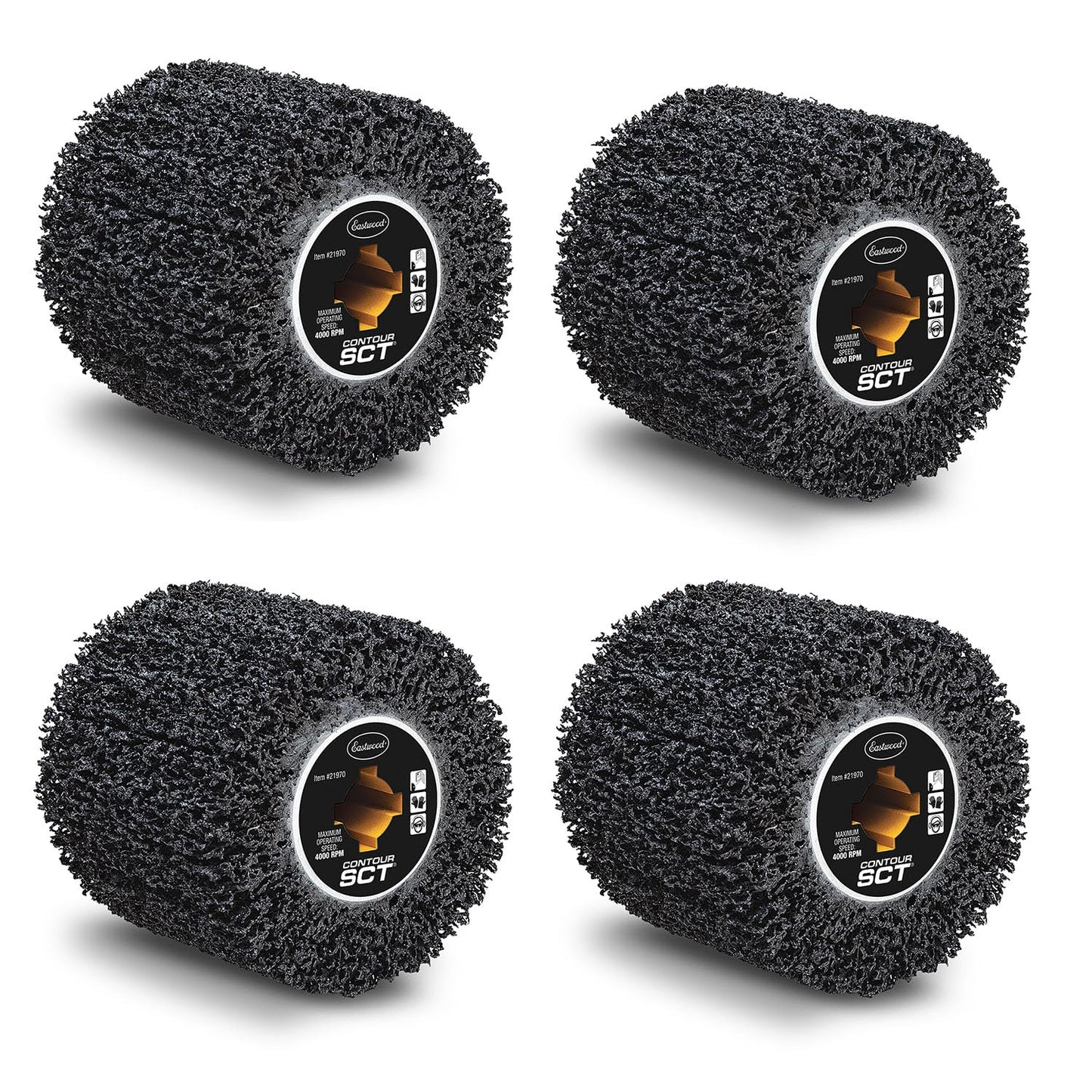 Eastwood Contour SCT 40 Grit Abrasive Drum Paint Stripper | Pack of 4