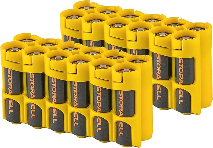 Storacell AA-12 Battery Storage Caddy and Dispenser, Holds 12 AA Batteries by Storacell