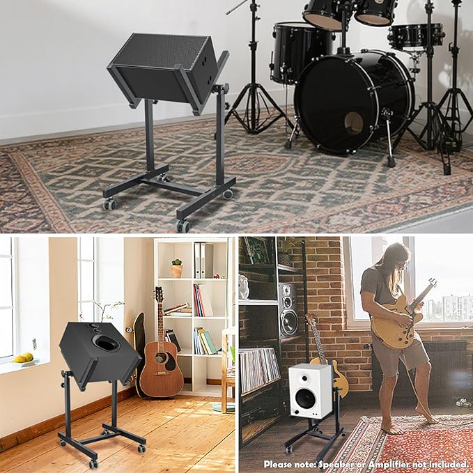 UPELLA Heavy Duty Amplifier Stand, Adjustable Amps Speaker Cabinet Stand Combo - Image 7