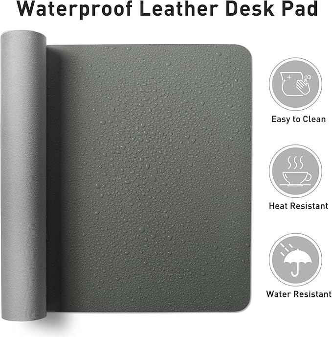 Aothia Leather Desk Pad Protector, Large Mouse Pad, Office Desk Mat, Non-Slip - Image 6