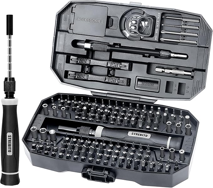 STREBITO Precision Screwdriver Set, 153 in 1 Electronics Tool Kit by STREBITO