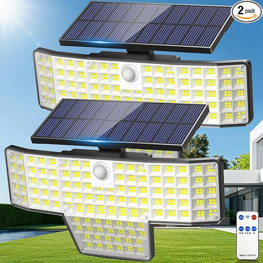 Adewalk Solar Lights Outdoor, 3500LM IP65 Waterproof Solar Street Lights by Adewalk