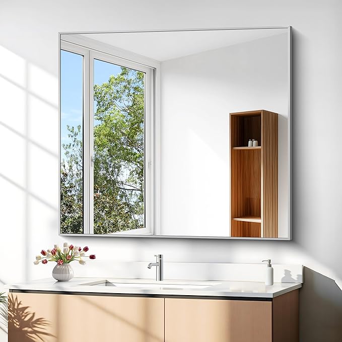 36" x 40"Bathroom Mirror, Decorative Rectangular Vanity Mirror - Image 4