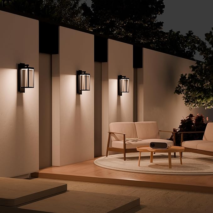 Lustrlach Upgraded Motion Sensor Outdoor Wall Light, 15” Porch Light Outdoor - Image 4