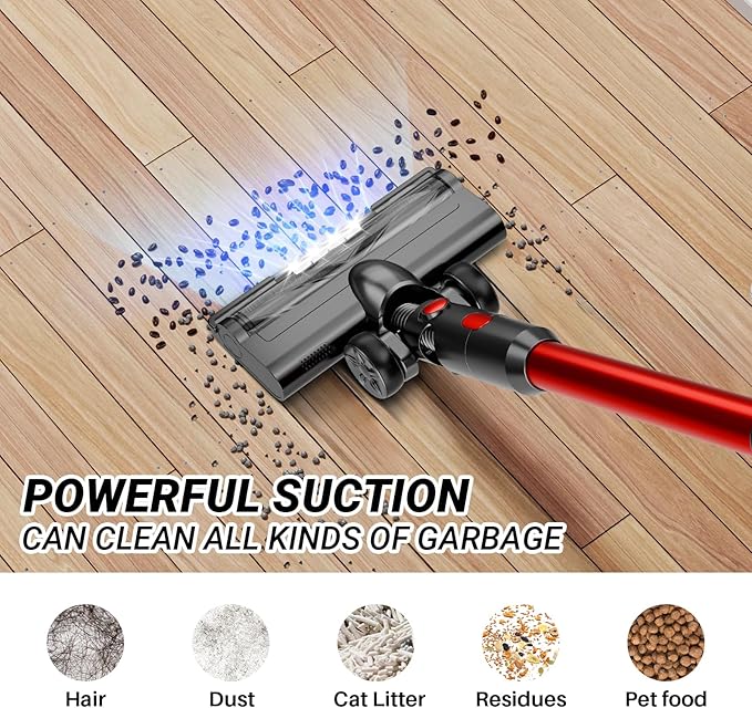 BSNAW Cordless Vacuum Cleaner for Home, 8-in-1 Lightweight Stick Vacuum - Image 3