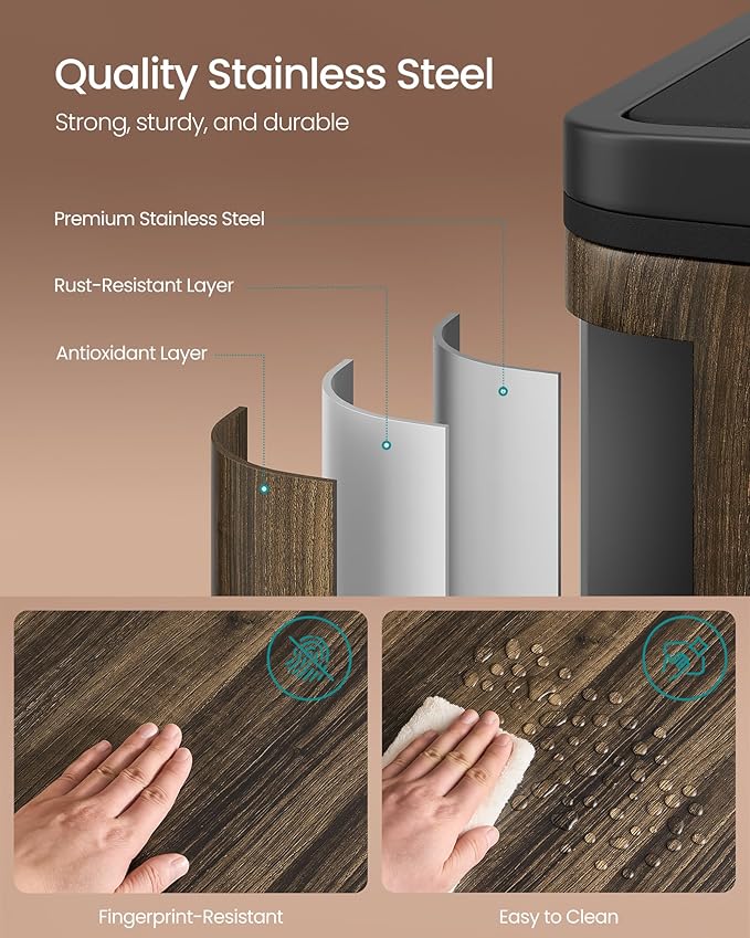 SONGMICS Trash Can, 2 x 8-Gallon Garbage Can - Image 6
