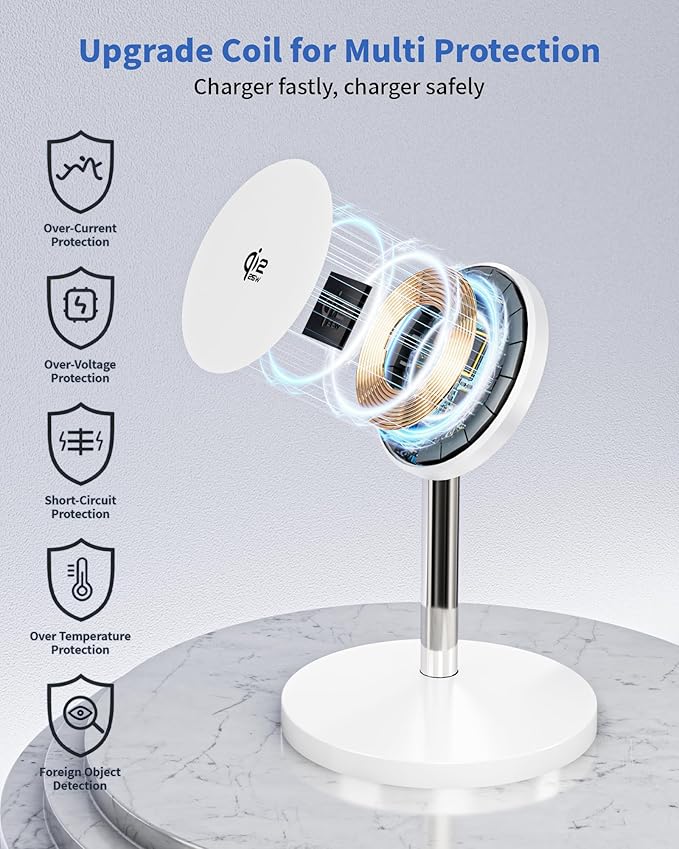 Magnetic Wireless Charger Stand, 25W Fast Mag Safe Charger iPhone Stand - Image 3