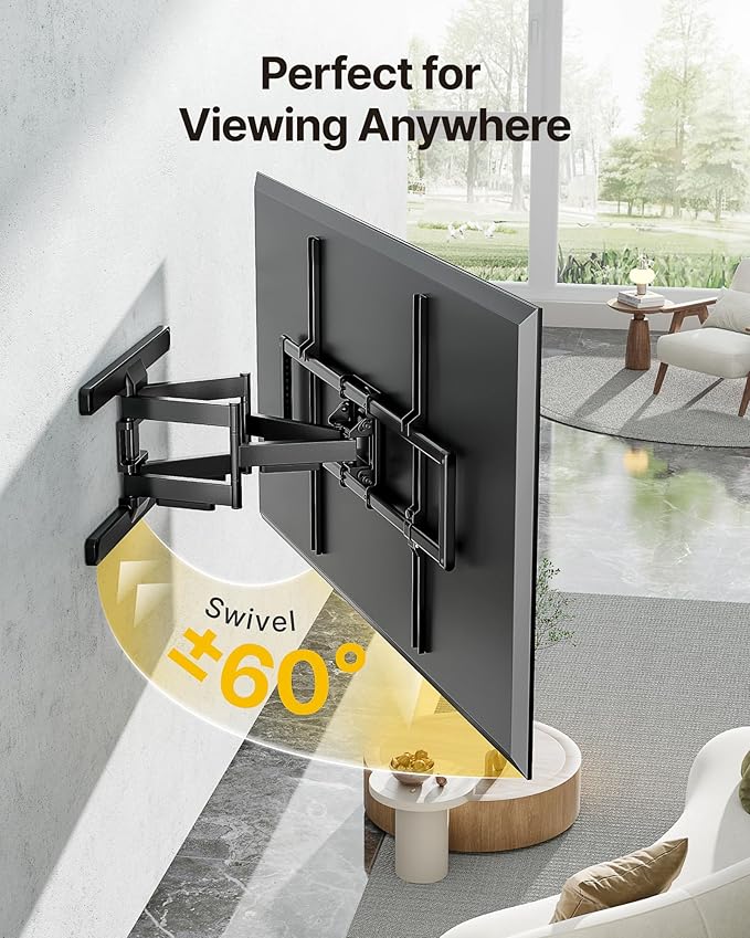monTEK Heavy Duty Full Motion TV Wall Mount - Image 5