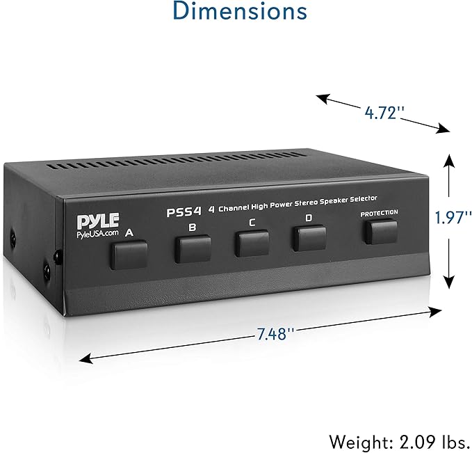 Pyle 4-Zone Speaker Selector Switch - Image 8