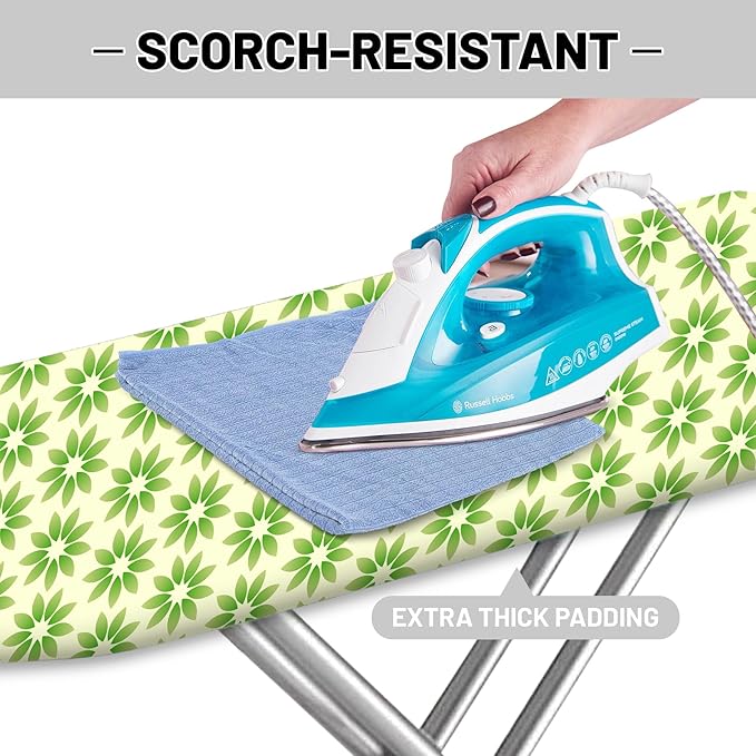 Extra Thick Ironing Board Cover and Pad, Spring Flower 15x54 Ironing Board Cover - Image 4