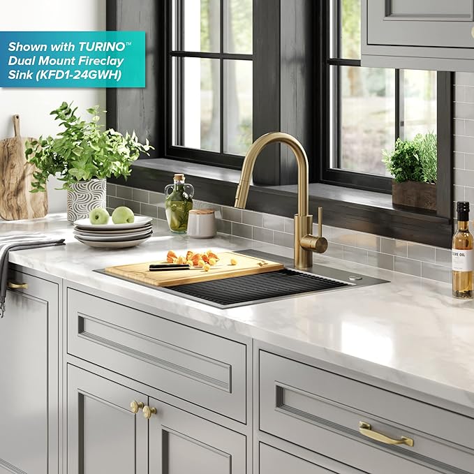 KRAUS Oletto Single Handle Pull Down Kitchen Faucet - Image 15