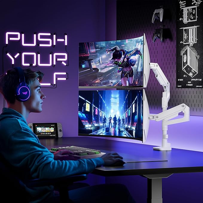 ARES WING Dual Monitor Arm Desk Mount - Image 8