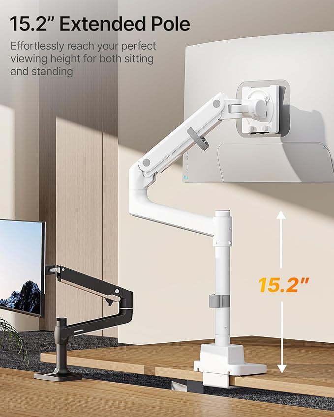 monTEK Heavy-Duty Single Monitor Arm - Image 4