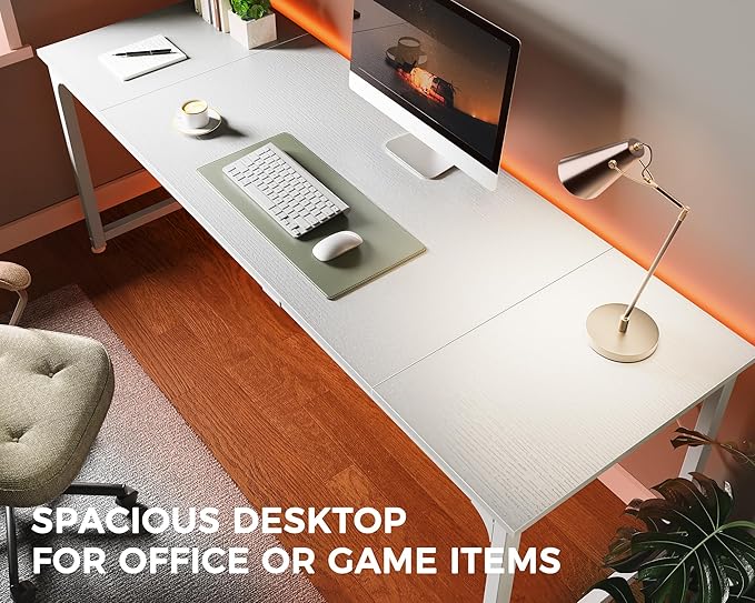 Huuger Computer Desk, 80 Inch Office Desk, Gaming Desk - Image 5