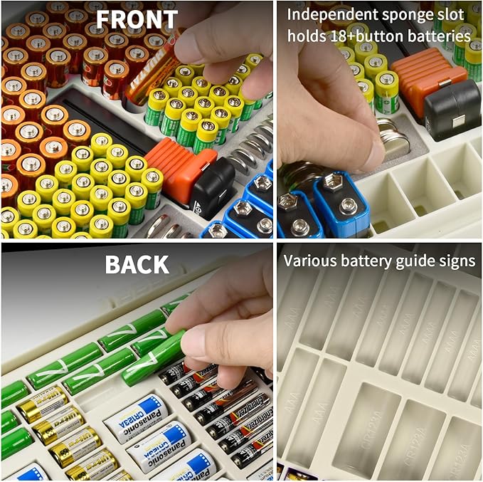 Aptbyte Battery Organizer Storage Holder Box Case - Image 5