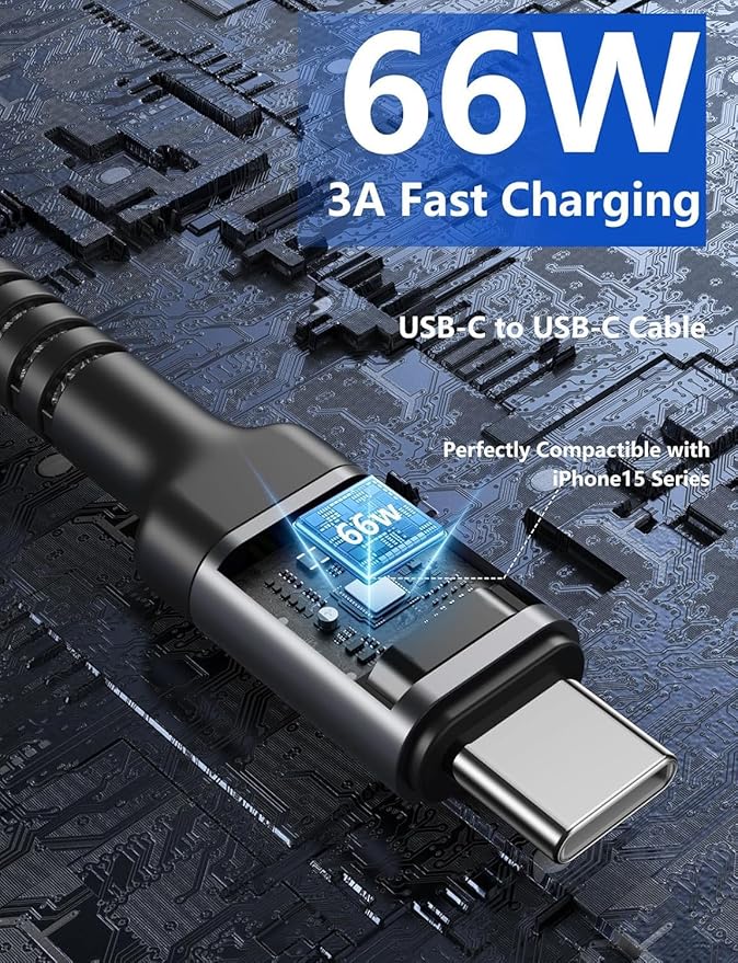 USB C Cable 10FT, USBA to USBC Cable, USBC to C Cable, - Image 5