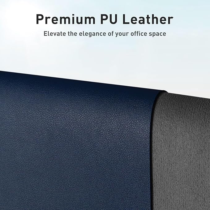 Aothia Faux Leather Desk Mat – Large Mouse Pad, Non-Slip PU Leather Blotter - Image 2