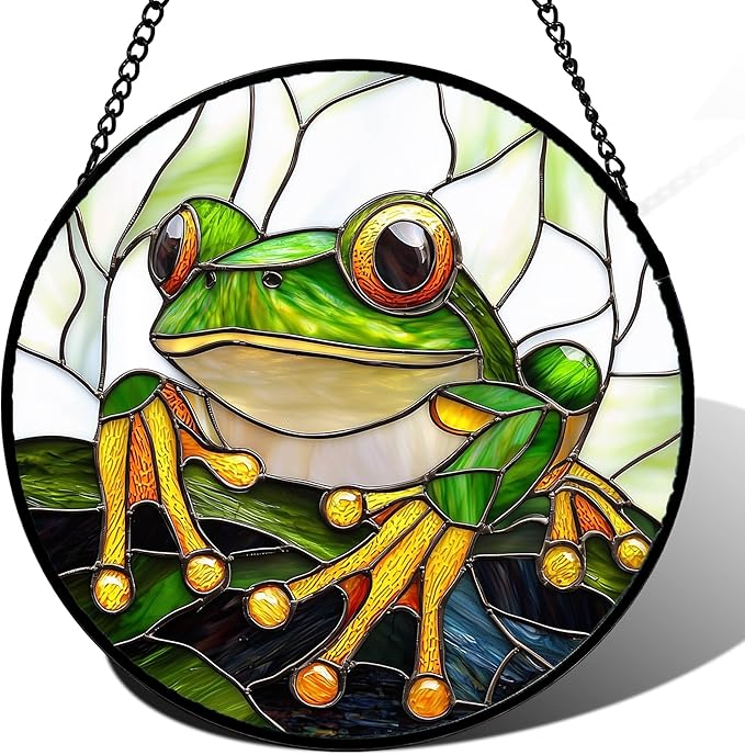 DASTOLL Stained Glass Window Hanging, and Mom 14.9x14.9 in by DASTOLL