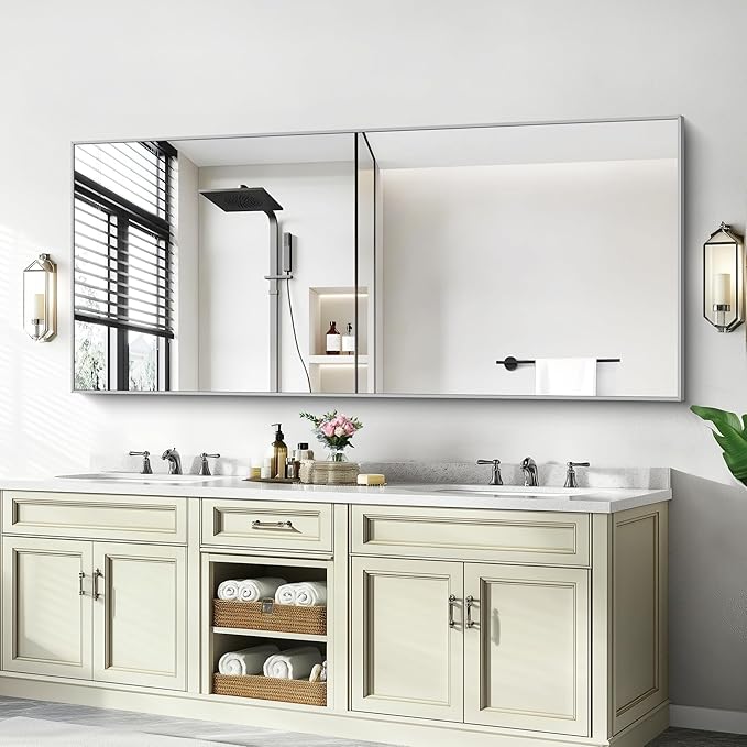 30x72inch Bathroom Mirror, Large Rectangular Wall Mirror - Image 3