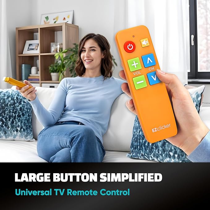 EZclicker TV Remote for Seniors, Extra Simple Big Button Remote Works - Image 2