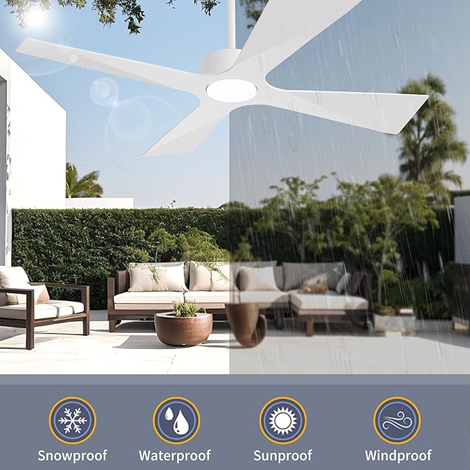 WINGBO 64" Wet Rated Outdoor Ceiling Fan - Image 3