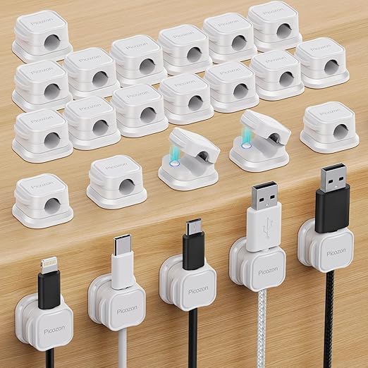 24 Pack Magnetic Cable Clip Organizer Cord Holder, Picozon Adhesive Cable by Picozon