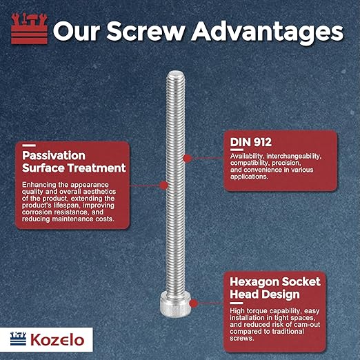 Kozelo 8pcs Socket Head Cap Screws - Image 3