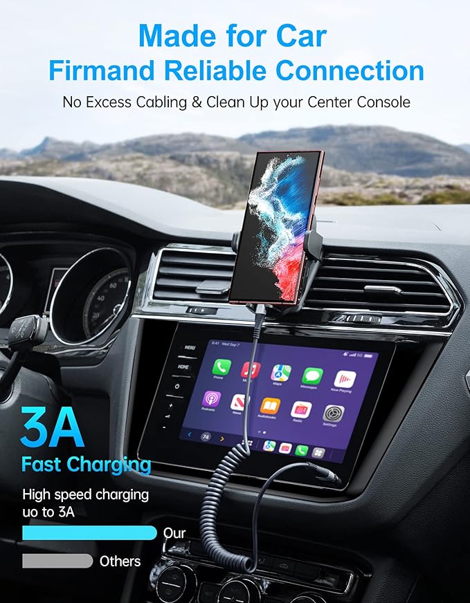USB Type C Coiled Cable Fast Charging, Short USB A to USB C Charge Cable - Image 3
