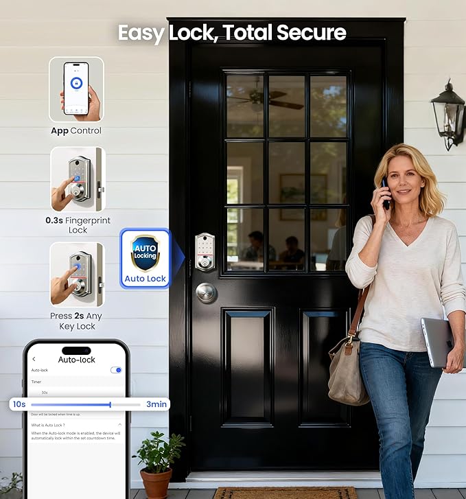Veise VE017-K Fingerprint Smart Lock - Image 6