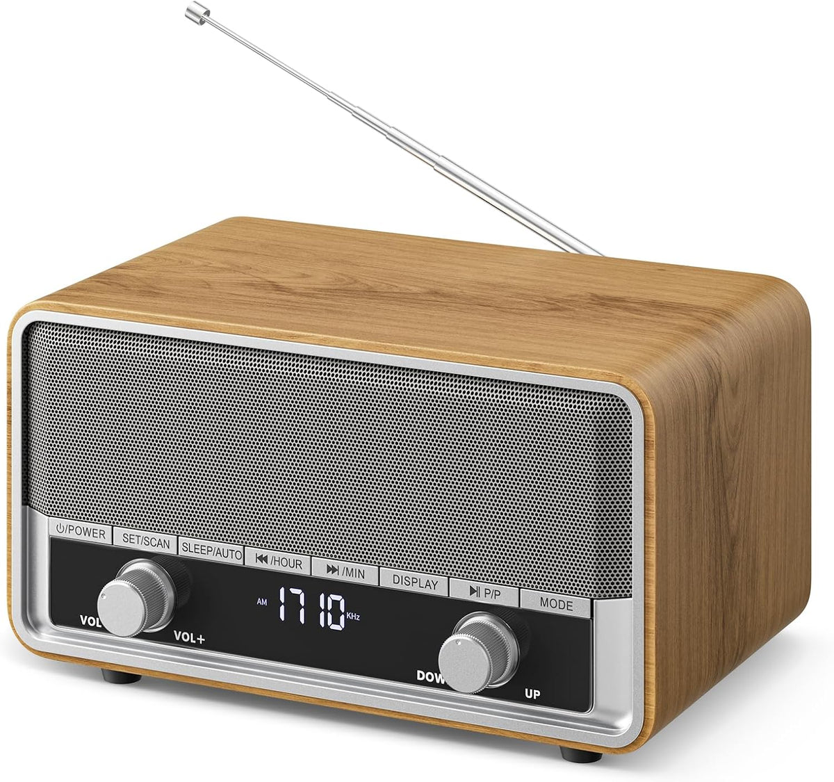 Vintage Wood AM FM Bluetooth Radio