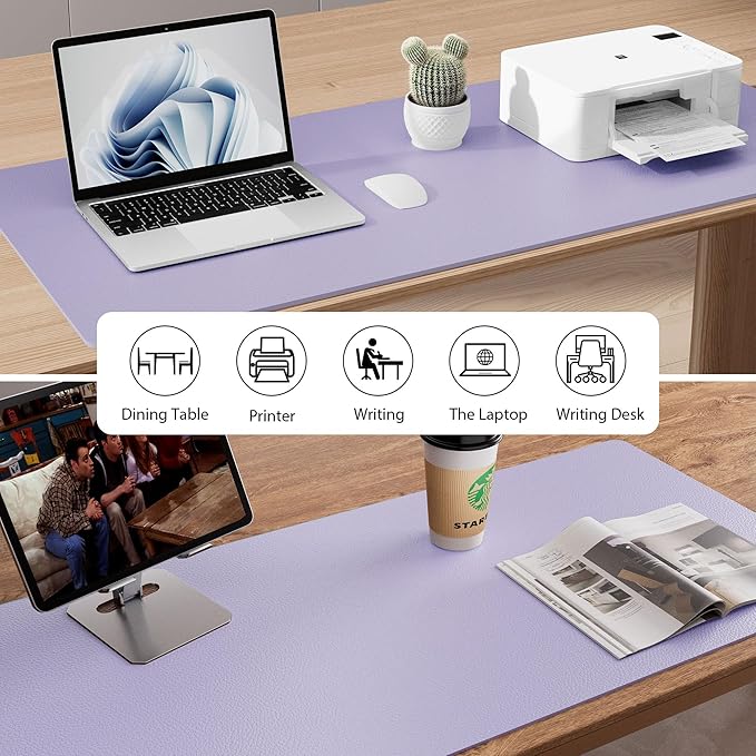 Aothia Leather Desk Pad Protector, Large Mouse Pad, Office Desk Mat, Non-Slip - Image 5