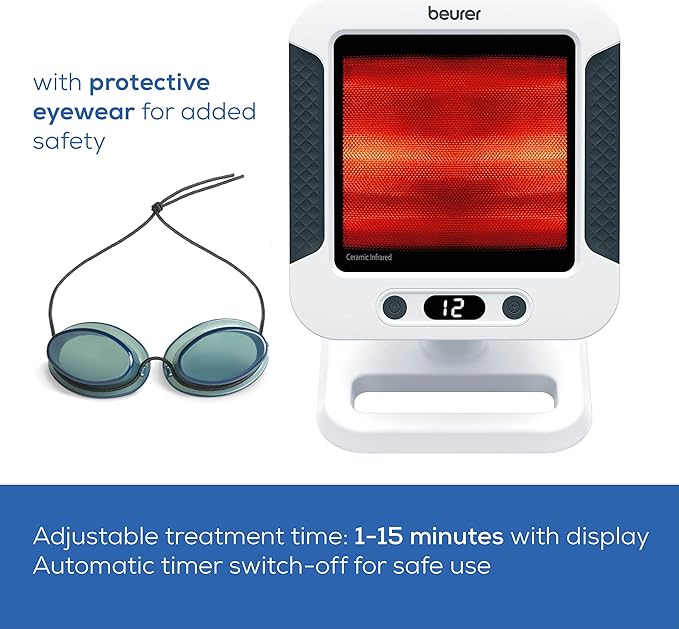 Beurer IL60 Infrared Heat Lamp for Red Light Therapy for Face, Sinus & Skin - Image 6