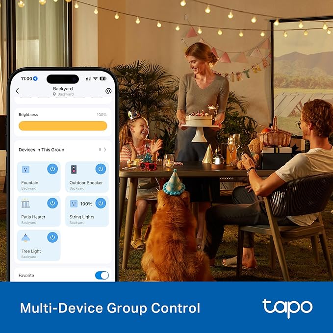 Tapo Outdoor Smart Dimmer Plug for Outdoor Lights, App Control, IP65 Weather - Image 11