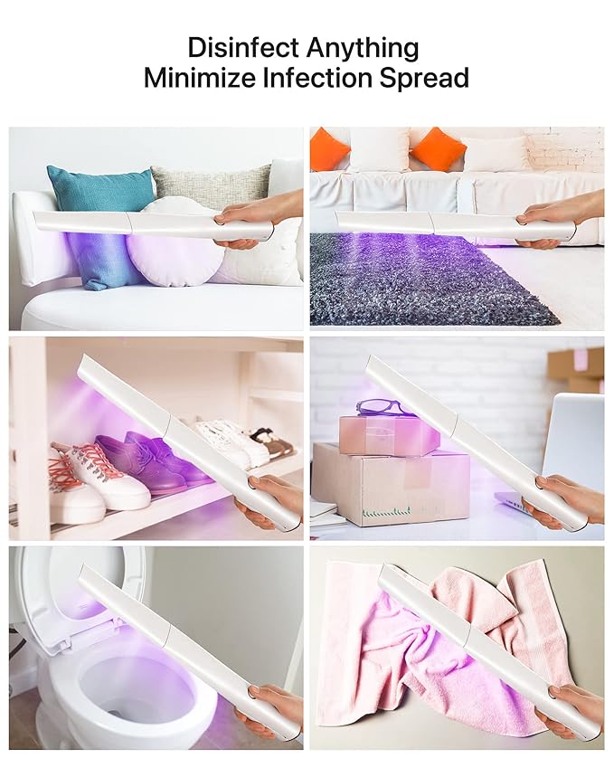 UV Light Sanitizer Wand, Portable UVC Light Disinfector Lamp Chargable Foldable - Image 5