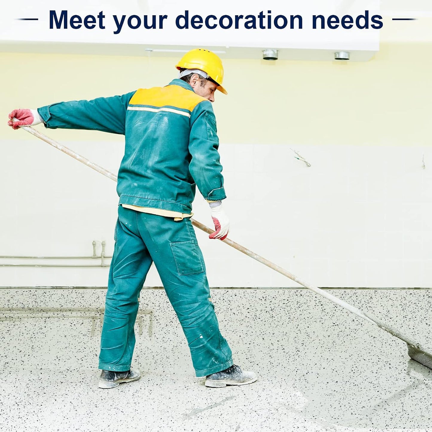 Timtin 1400 G/ 3.08 Lb Epoxy Flakes Blend Color Chips Concrete Floor Coating Decorative Paint Flakes for Wall Garage Floor Paint Interior Exterior Floors(Black, White, Gray)