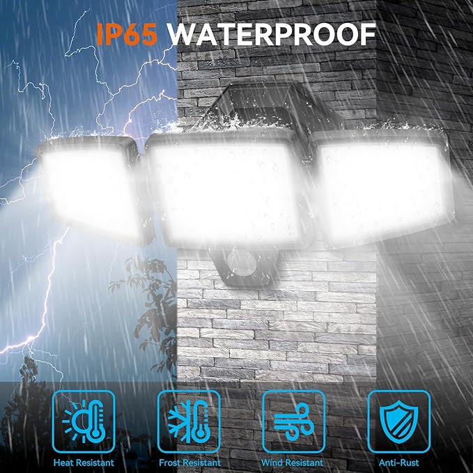 PURICH LED Security Lights Motion Sensor Outdoor Lights, 5000K Daylight - Image 6