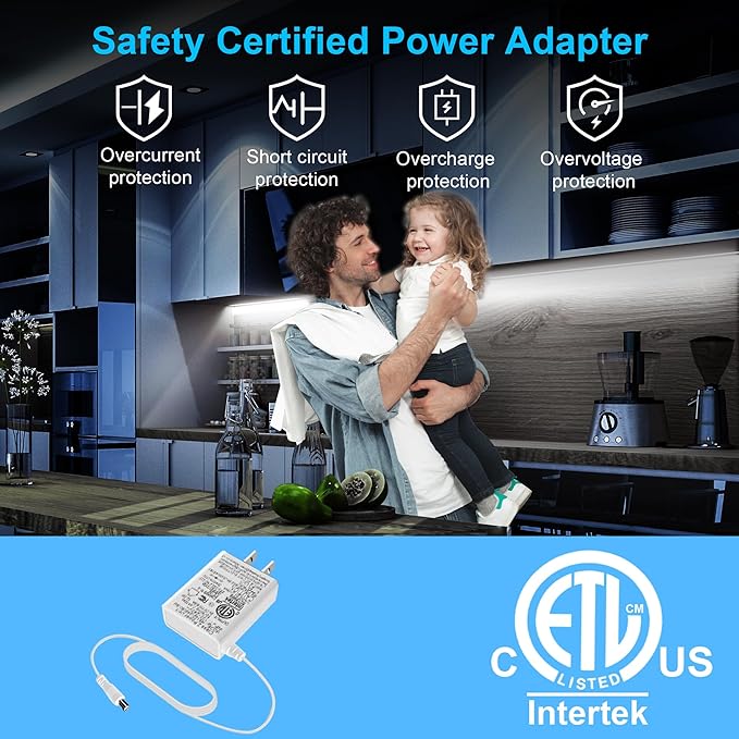 LAFULIT 8 PCS Under Cabinet Lighting Kit, Bright Under Cabinet Lights, Flexible - Image 5