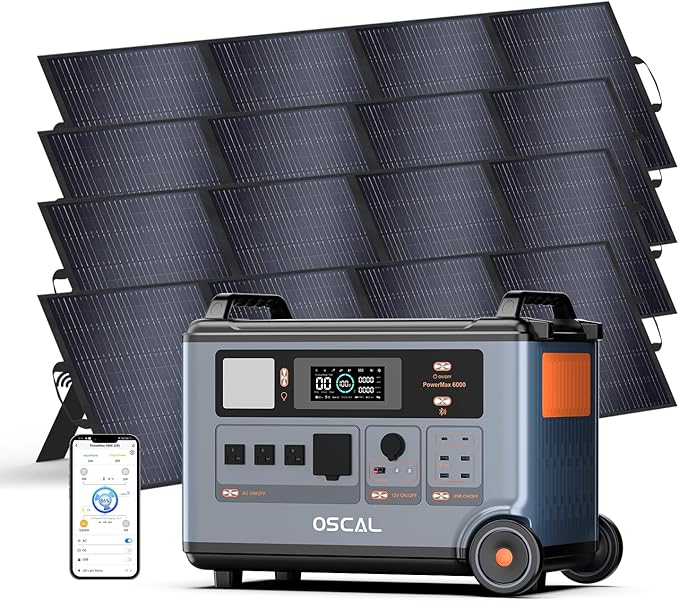 OSCAL PowerMax 6000 Solar Generator by OSCAL