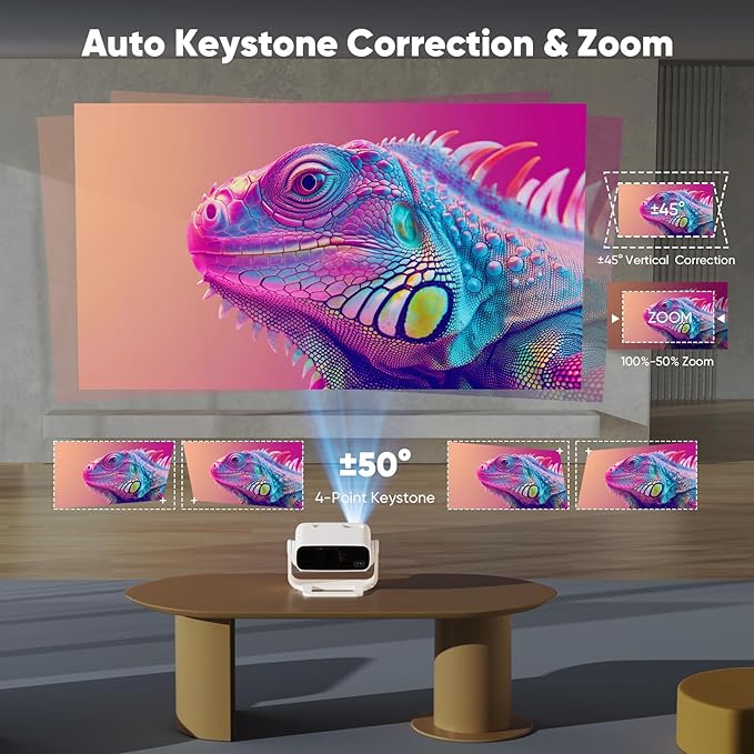 Wielio Smart Projector with WiFi 6 and Bluetooth - Image 5