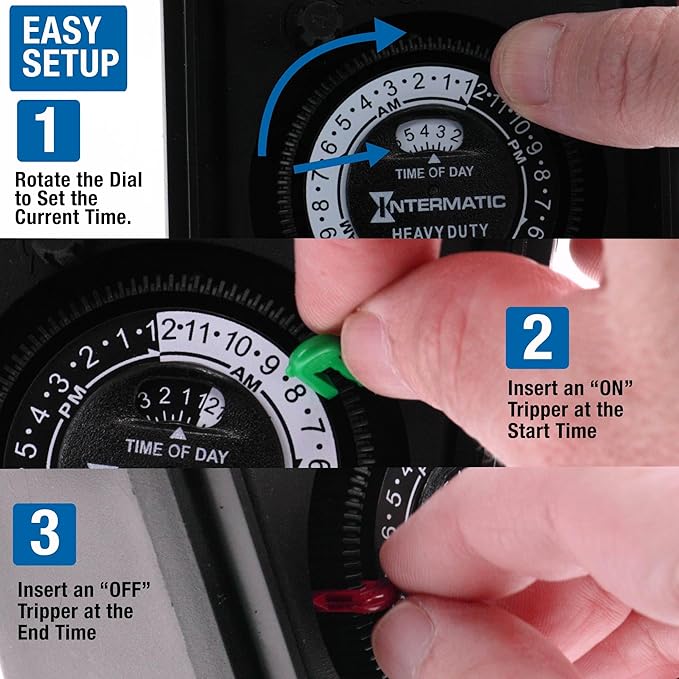 Intermatic HB11K Heavy-Duty Outdoor Plug-in Timer – 2 ON/2 Off Settings - Image 6