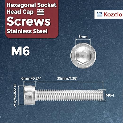 Kozelo 15pcs Socket Head Cap Screws - Image 2