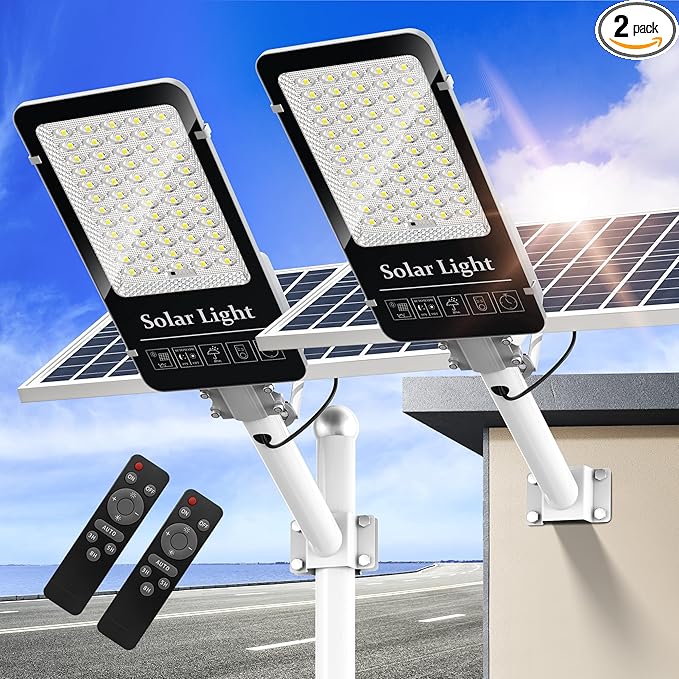 OKPRO 10000W Solar Street Light, Super Bright LED Beads Solar Lights Outdoor by OKPRO