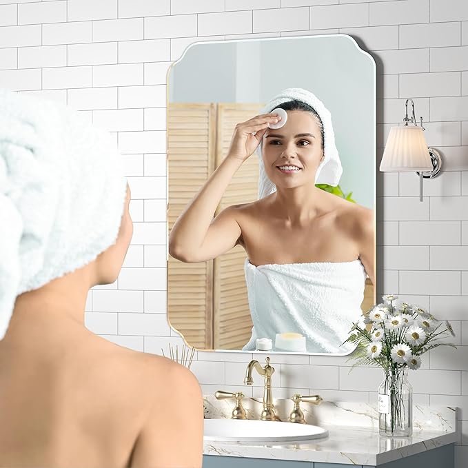 Bathroom Mirrors for Over Sink, Frameless Mirrors for Wall, 24x32 Inch Beveled - Image 4