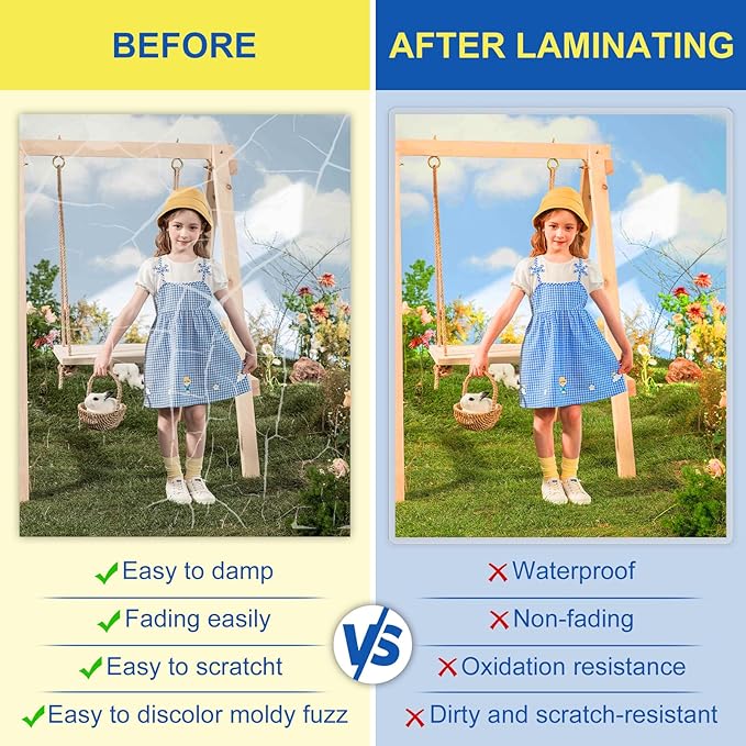 BURVAGY 300 Pack Laminating Sheets, 3 Mil, 9 x 11.5 Inches Thermal Laminating - Image 8